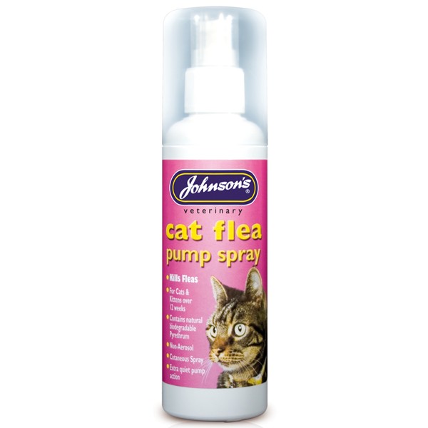 Johnsons Cat Flea Pump Spray 100ml Cat Flea Treatment Farm & Pet Place