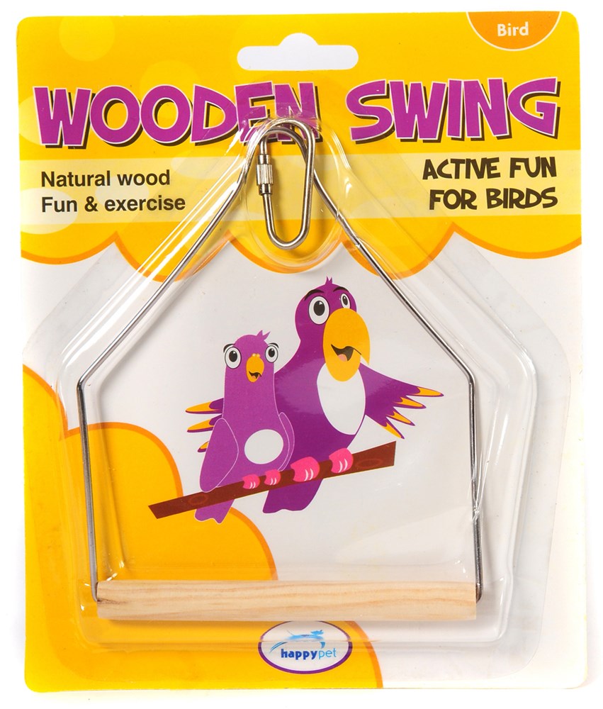 Wooden Bird Swing 16cm