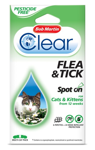 Bob Martin Spot On Cat  Flea And Tick 24 Week Protection