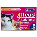 Johnsons 4 Fleas Cat and Kitten Flea Tablets 6 Treatments