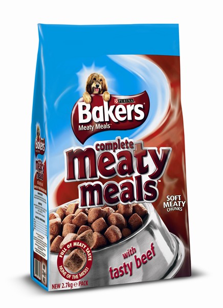 Bakers Complete Dog Food Meaty Meals Beef 2.7kg