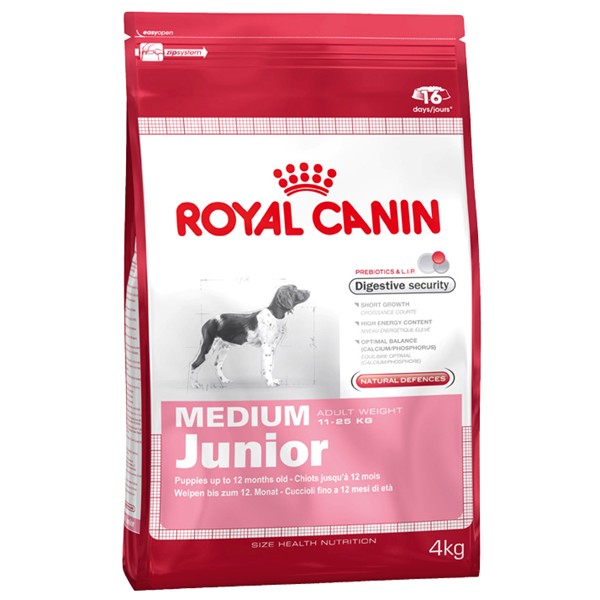Royal Canin Medium Junior Dog Food 4Kg - Royal Canin Dog ...