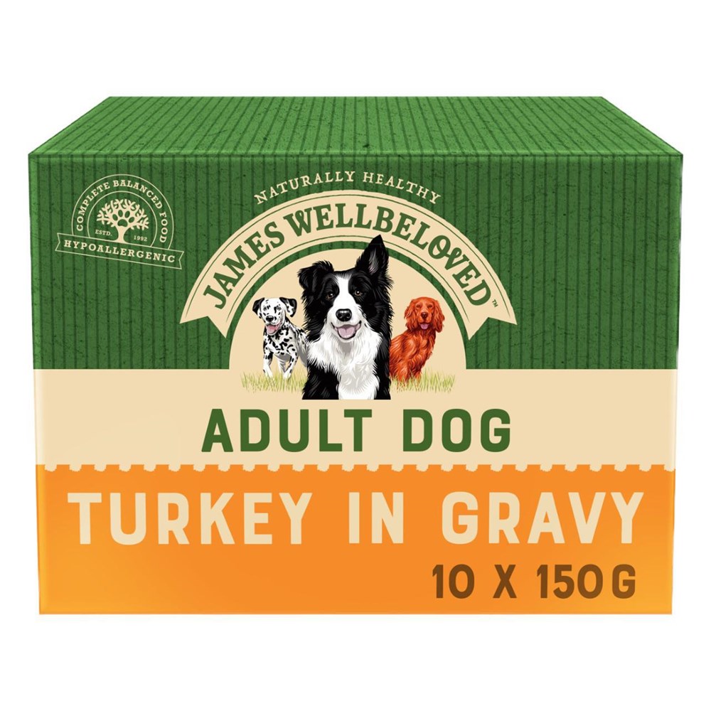 James Wellbeloved Adult Pouches Turkey and Rice 10x150g