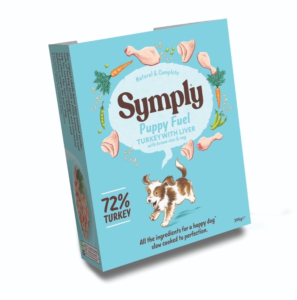 Symply Tray Puppy Fuel Turkey with Rice and Veg 395g