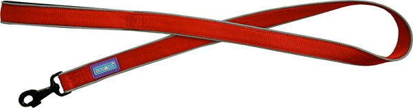 Reflective And Padded Lead 5/8inch x 48inch Red
