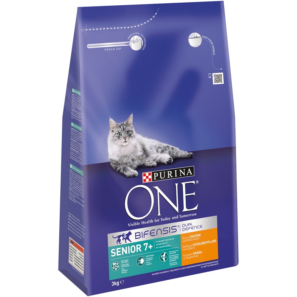 One Senior Cat Chicken and Whole Grains 3kg Purina One Farm & Pet Place