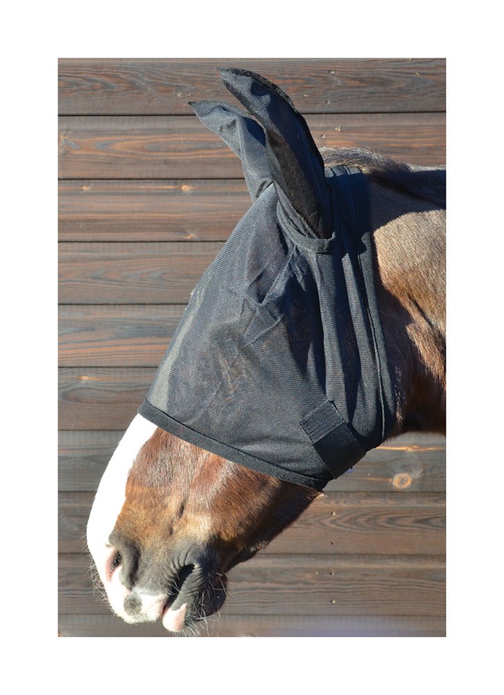 Hy Fly Mask With Ears Black Small