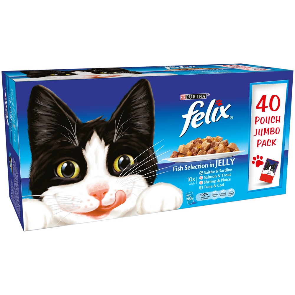 Felix Adult Fish in Jelly 40x100g Pouches