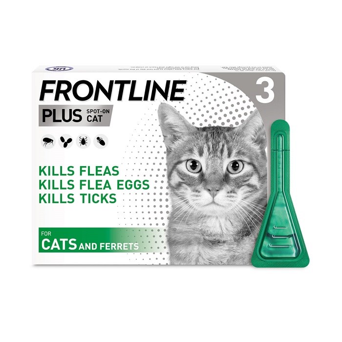 Frontline Plus Spot On Cats & Ferrets 3 Pipette