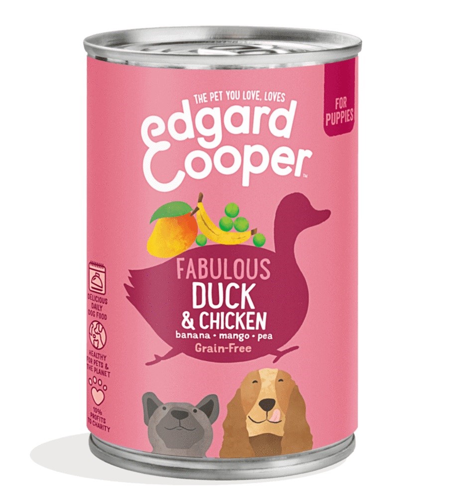 Edgard Cooper Puppy Duck & Chicken Tin 400g