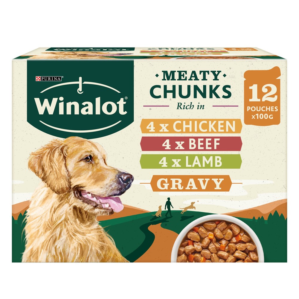 Winalot Meat Variety Pouches In Gravy 12x 100g