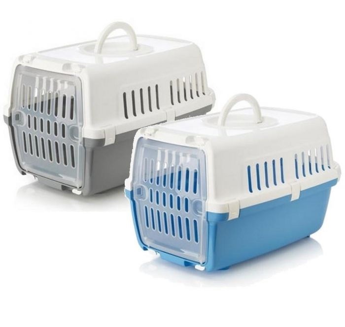 Savic Zephos 1 Plast Pet Carrier White/Blue