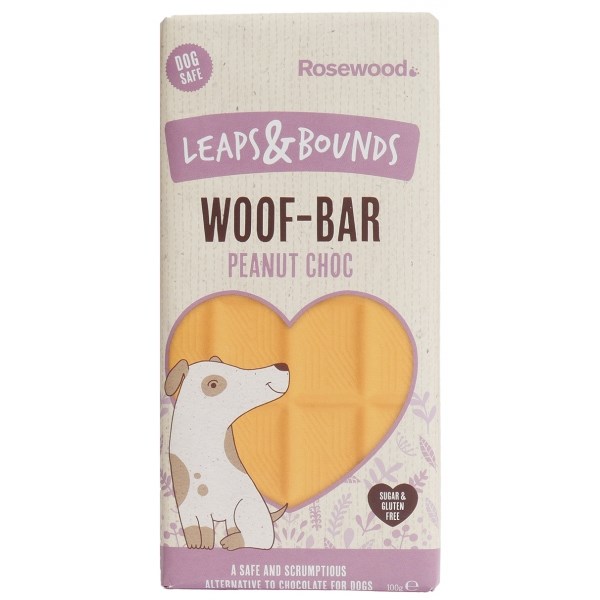 Leaps and Bounds Woof-Bar Peanut Choc 100g