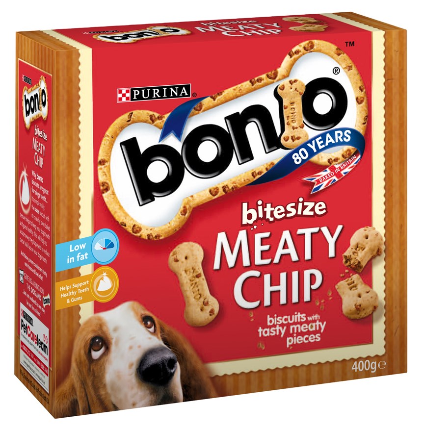 Bonio Bitesize Meaty Chip Biscuits 400g