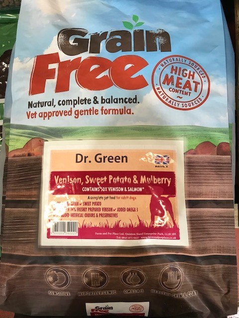 Dr Green Grain Free Dog Food Venison 2KG