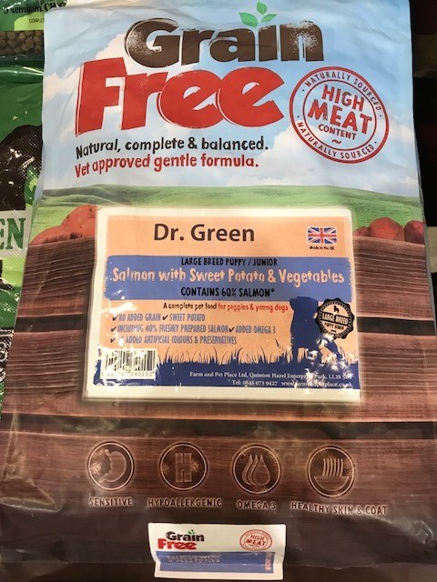 Dr Green Grain Free Large Breed Puppy/Junior Salmon 2KG