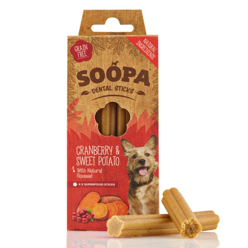 Soopa Dental Sticks - Cranberry & Sweet Potato 100g