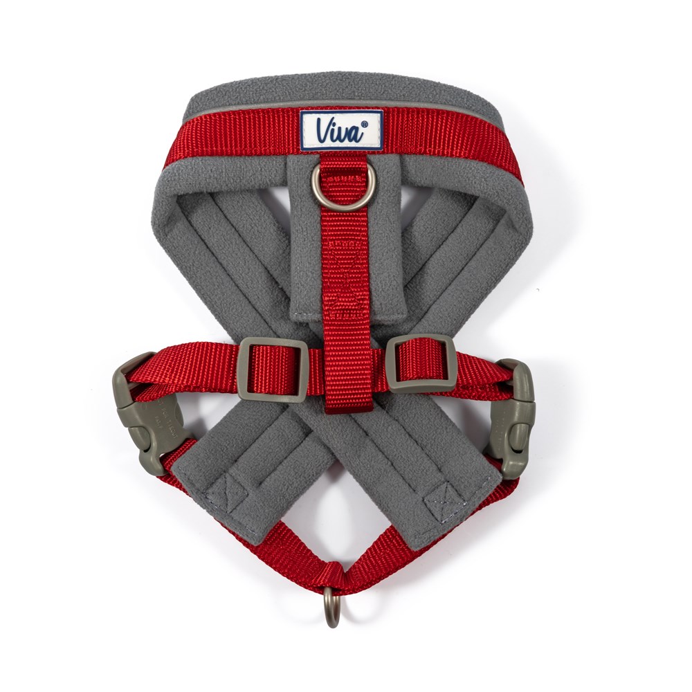 viva padded harness red small 36-42cm