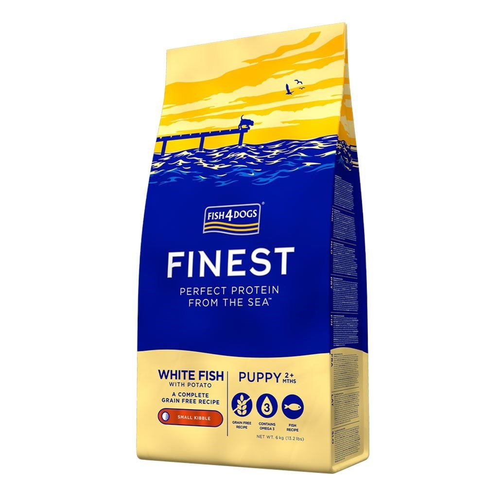 Fish4Dogs Finest Ocean White Fish With Potato Puppy Small Kibble 1.5kg