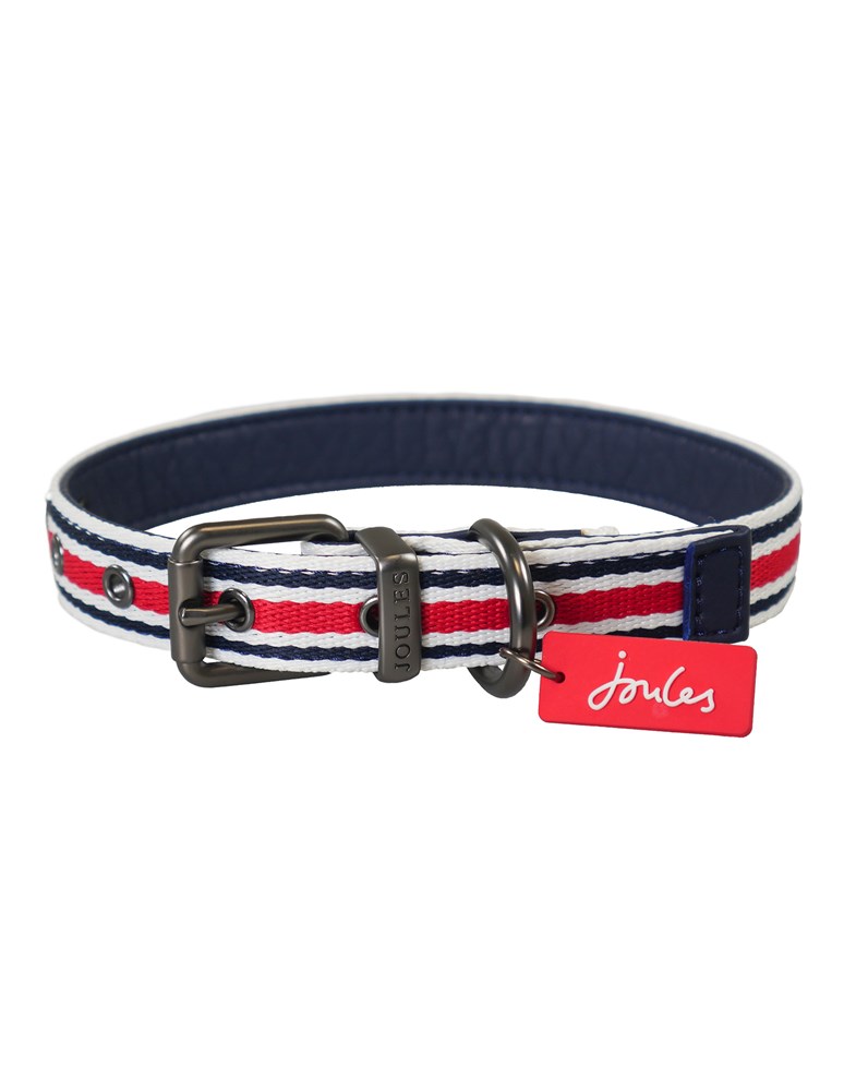 Joules Red Coastal Dog Collar Small