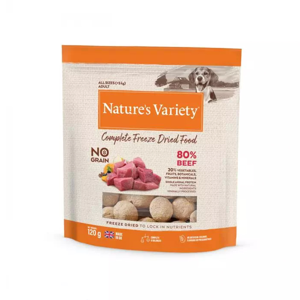 Nature's Variety Complete Freeze Dried Dog Food Beef 120g