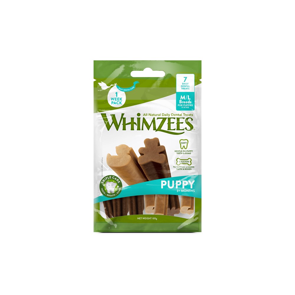 Whimzees Puppy Dental Chew M 7 Pack