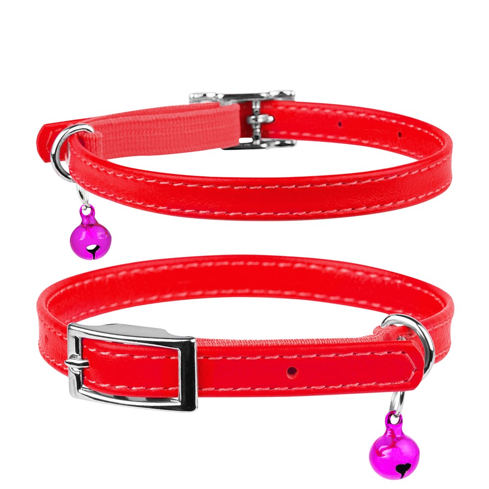 WAUDOG Glam Leather Collar Red 17-20cm