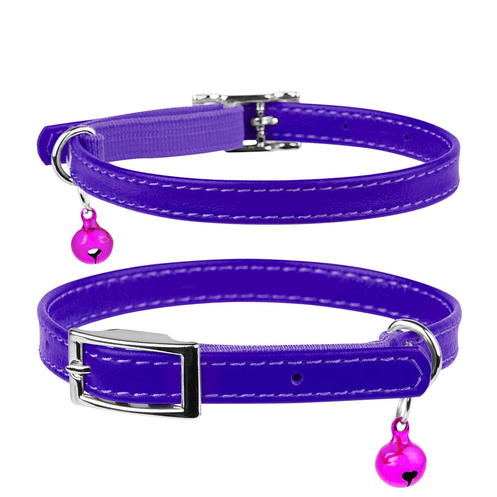 WAUDOG Glam Leather Collar Purple 17-20cm