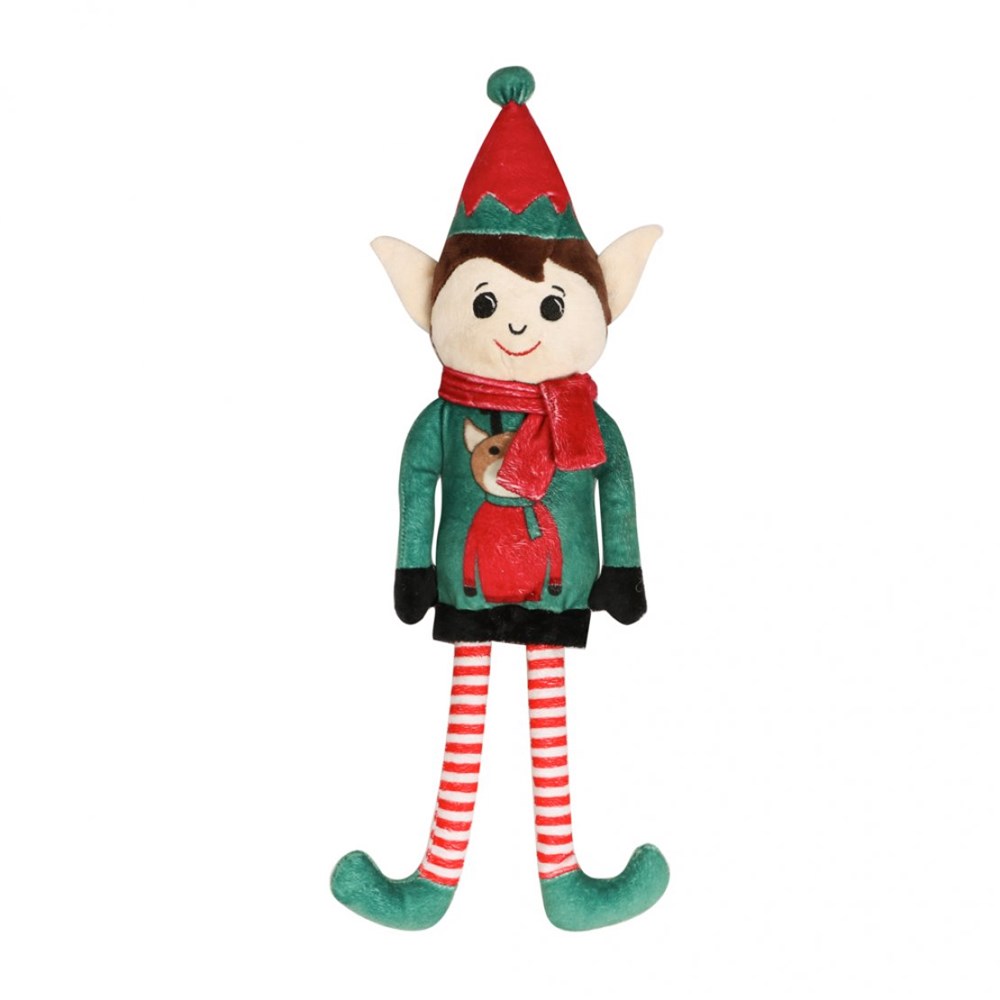Festive Elf Plush Toy With Rope Legs - Dog - Farm & Pet Place