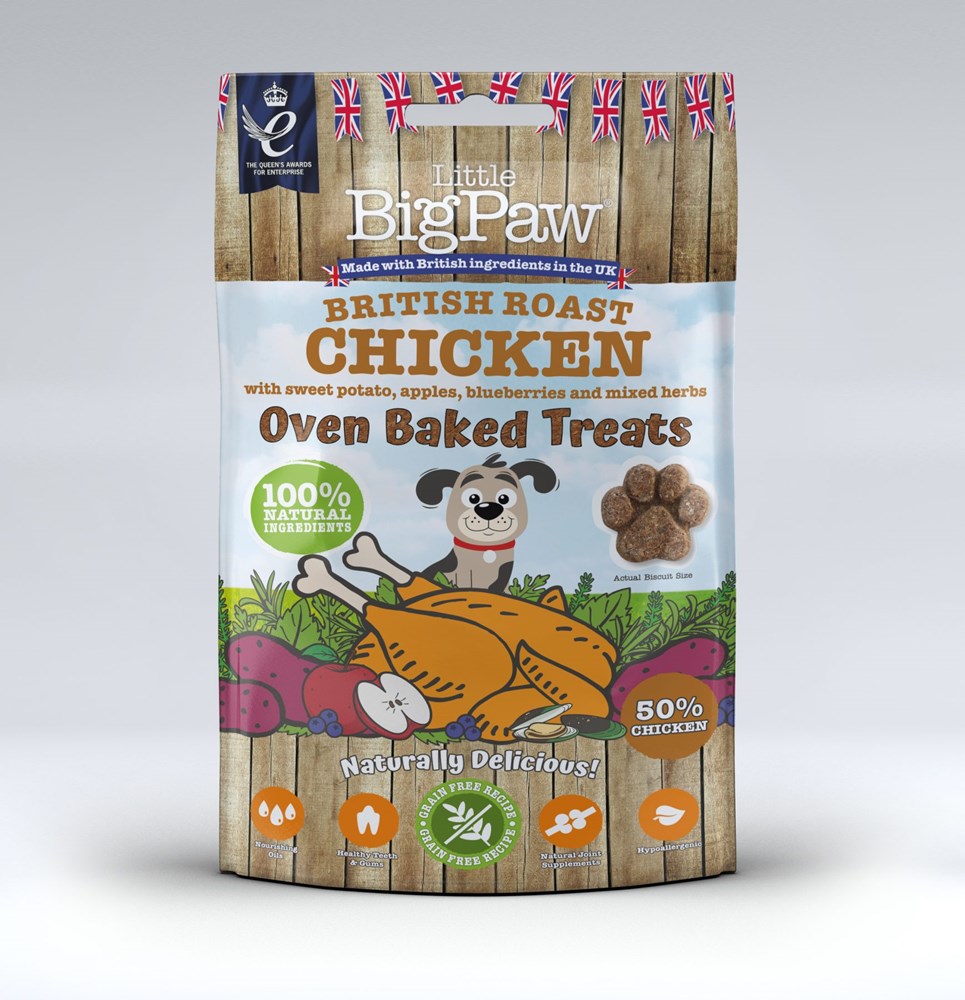 Little Big Paws Chicken/Potato/Apple/Blueberry & Herb Treats 130g