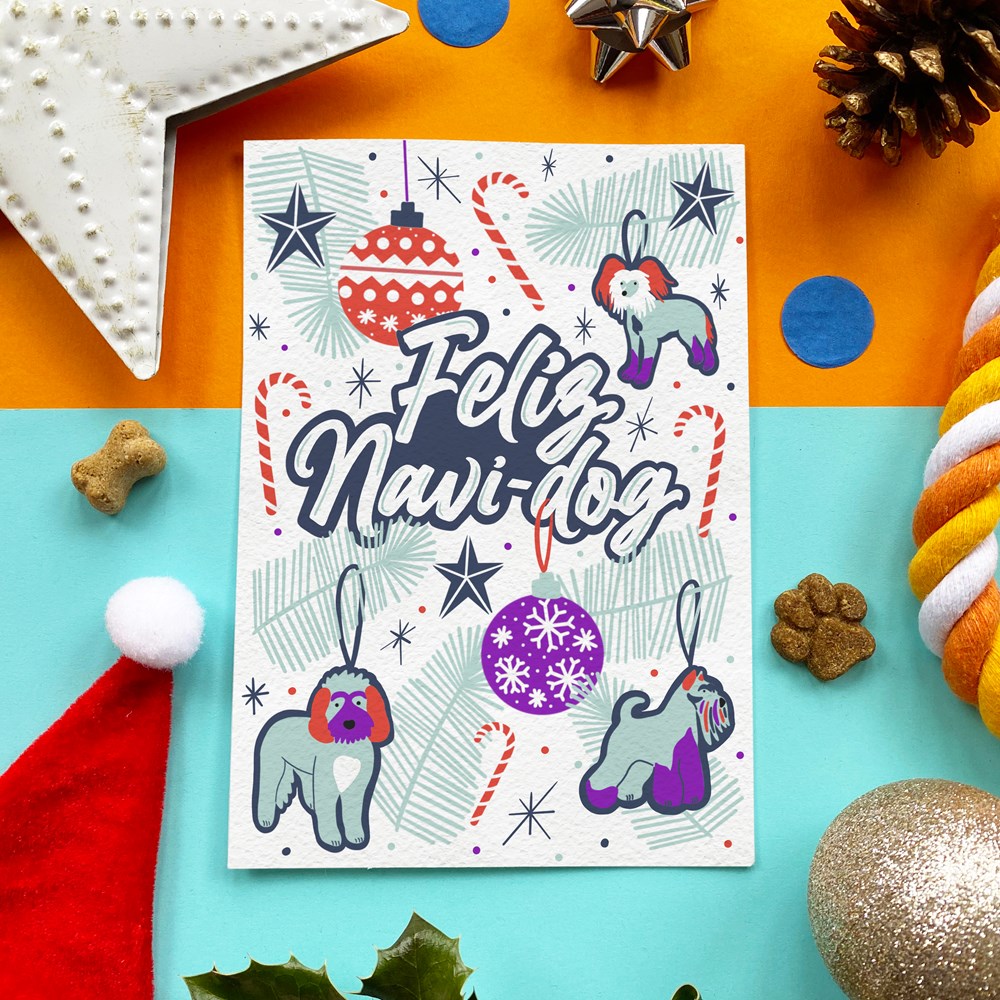 Scoff Paper Feliz Navi-Dog Edible Card