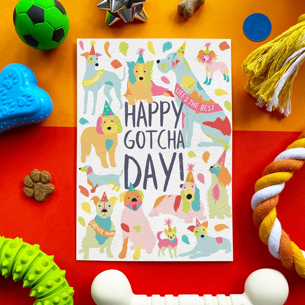 Scoff Paper Happy Gotcha Day Edible Card