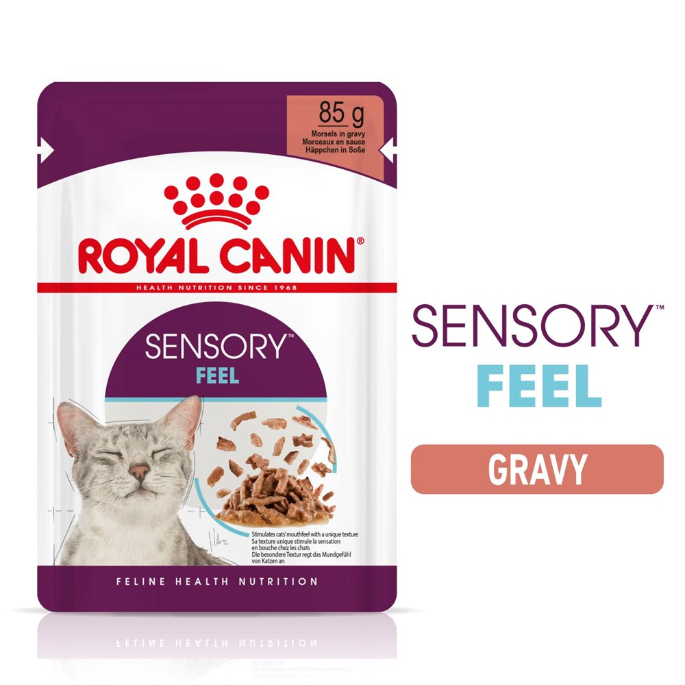 Royal Canin Sensory Feel In Gravy Adult Wet Cat Food 12 x 85g