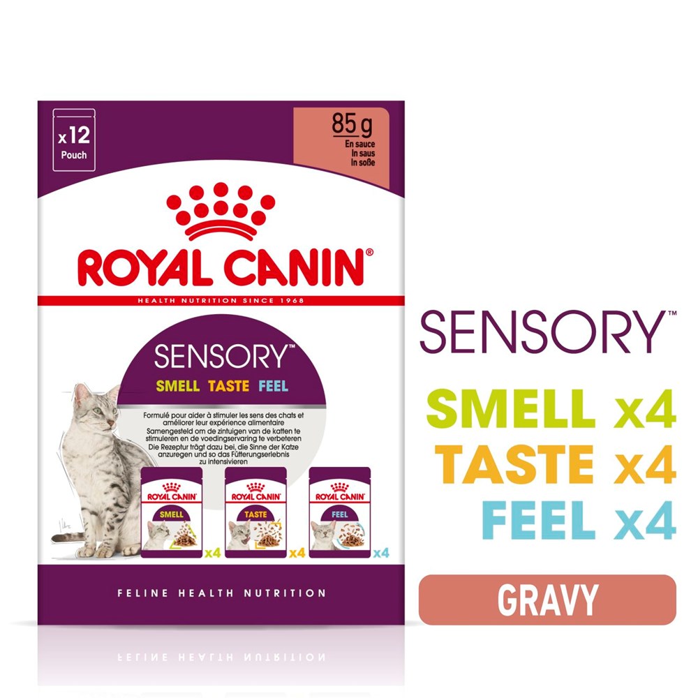 Royal Canin Sensory Variety Multipack In Gravy Adult Wet Cat Food 12 x 85g