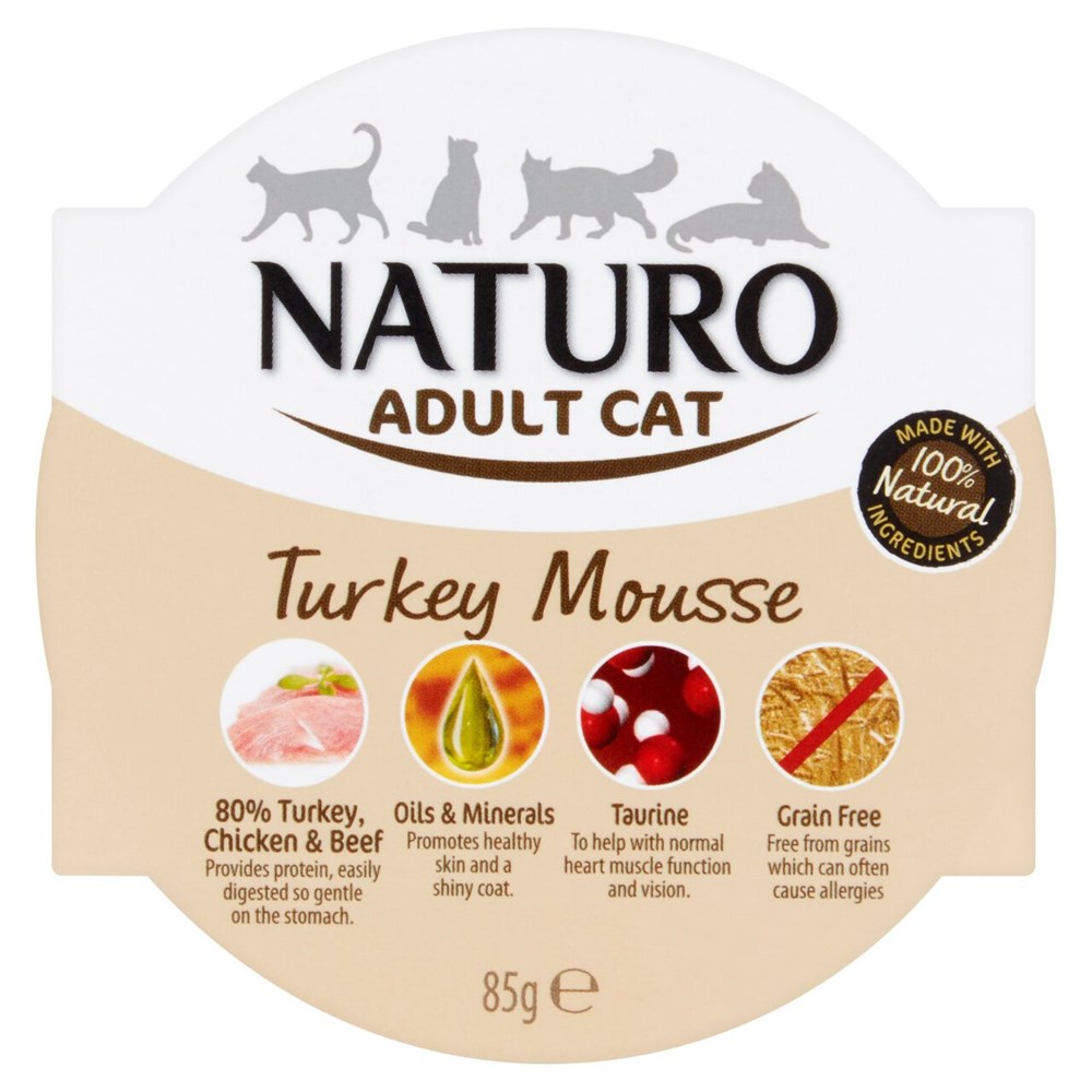 Naturo Adult Cat Grain Free Turkey Mousse 85g