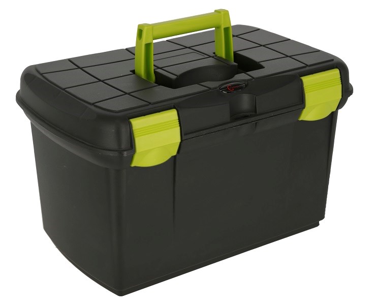 Saddlers Tack Box Standard Black/Green