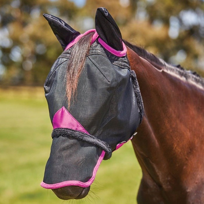 Weatherbeeta Comfitec Deluxe Durable Mesh Mask Ears & Nose Pony