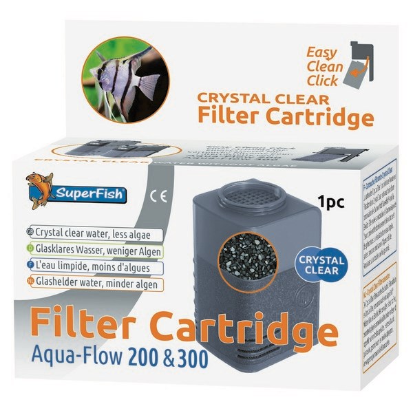 Superfish Aqua-Flow 200/300 Crystal Clear Cartridge 1pk