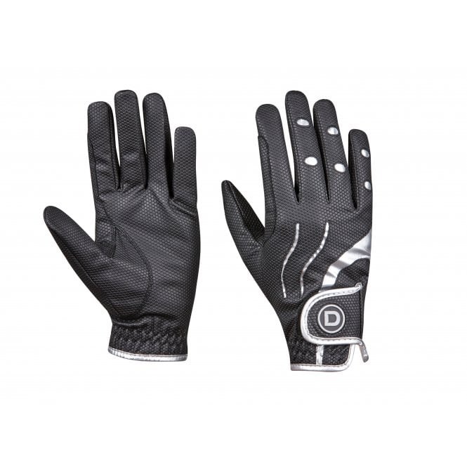 Dublin Everyday Riding Gloves Black/Silver Large 8