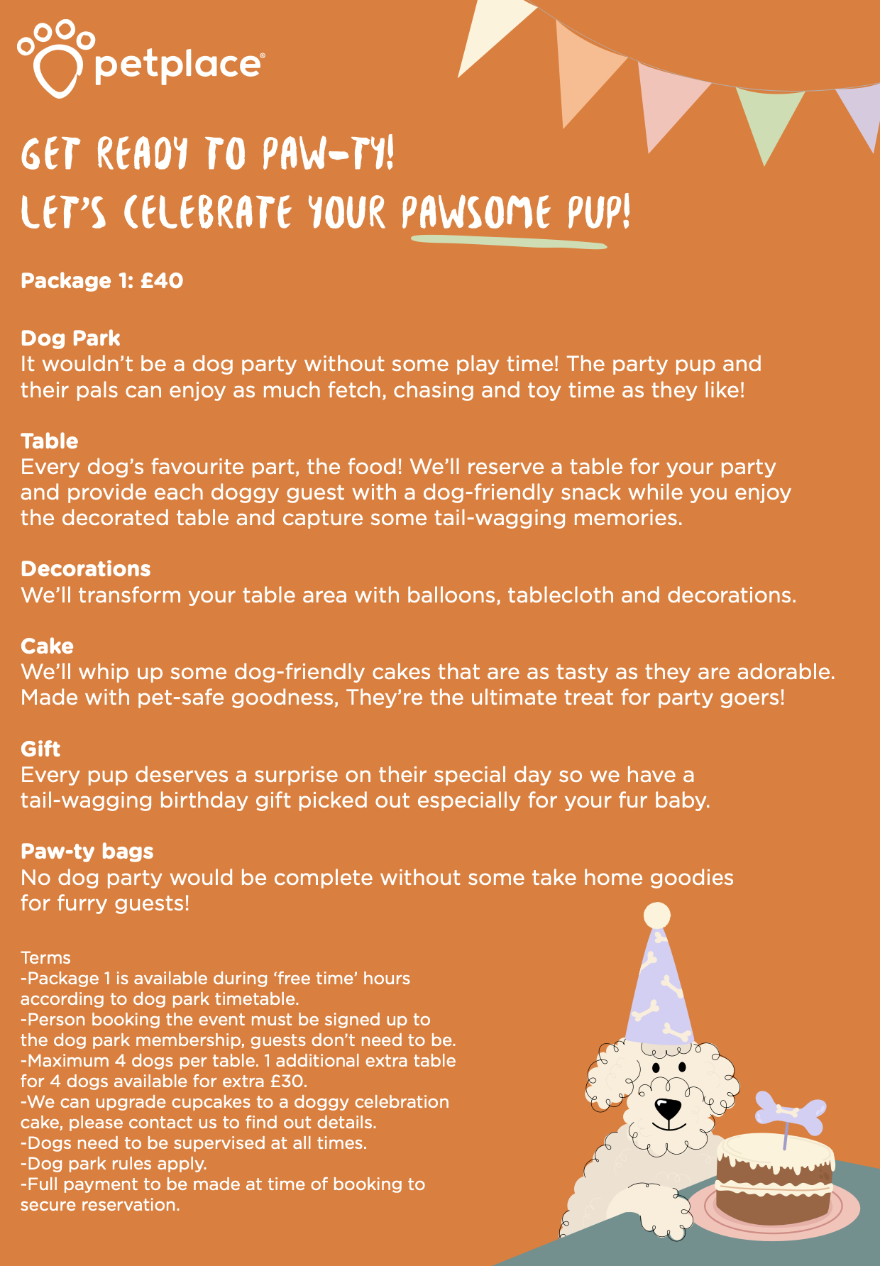 Dog Birthday Party Packages